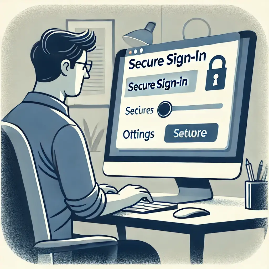 user enabling or disabling Secure Sign-In on their computer