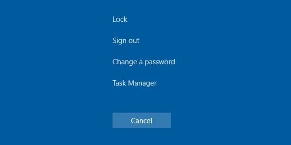 Windows 10 login screen with the Ctrl+Alt+Delete prompt