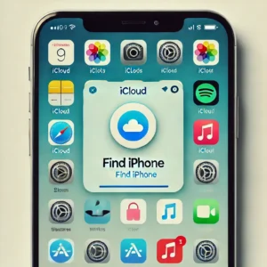 iCloud dashboard with the 'Find iPhone' icon