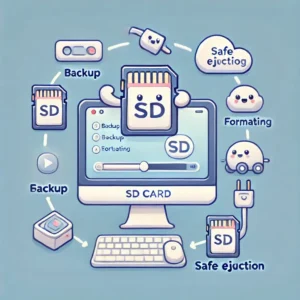 Process of formatting an SD card on a computer